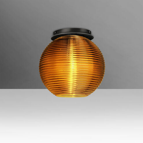 Kristall 8 1 Light 10 inch Black Semi-Flush Mount Ceiling Light