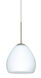 Bolla 1 Light Satin Nickel Pendant Ceiling Light in Incandescent, Opal Matte Glass