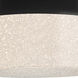 Abu 1 Light Satin Nickel Pendant Ceiling Light in Black/Glitter Glass