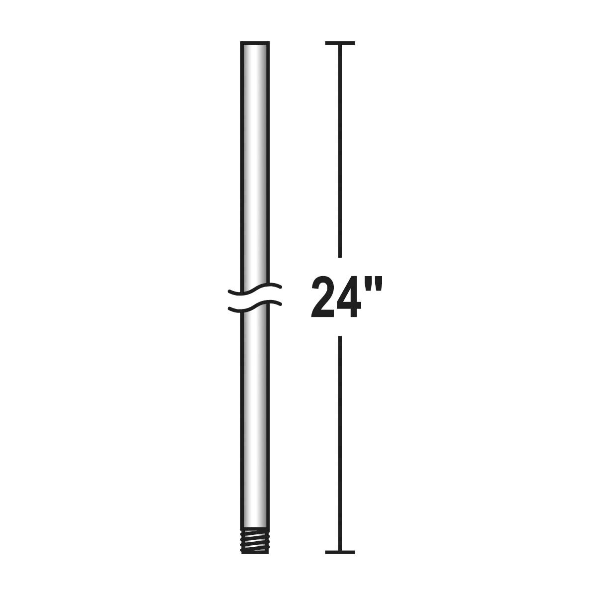 Minka-Aire Aire Polished Nickel Down Rod in 24 in. DR524-PN - Open Box