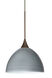 Brella 1 Light Bronze Pendant Ceiling Light in Incandescent, Titan Glass