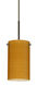 Stilo 7 LED Bronze Pendant Ceiling Light in Oak Glass