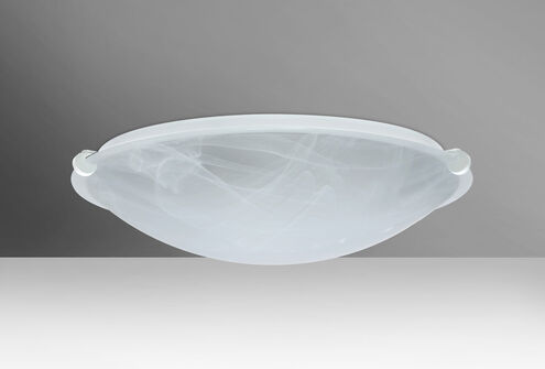 Trio 16 LED 16 inch White Flush Mount Ceiling Light in Marble Glass