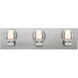 Boca 3 Light Satin Nickel Vanity Light Wall Light