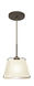 Pica LED Bronze Pendant Ceiling Light in White Sand Glass