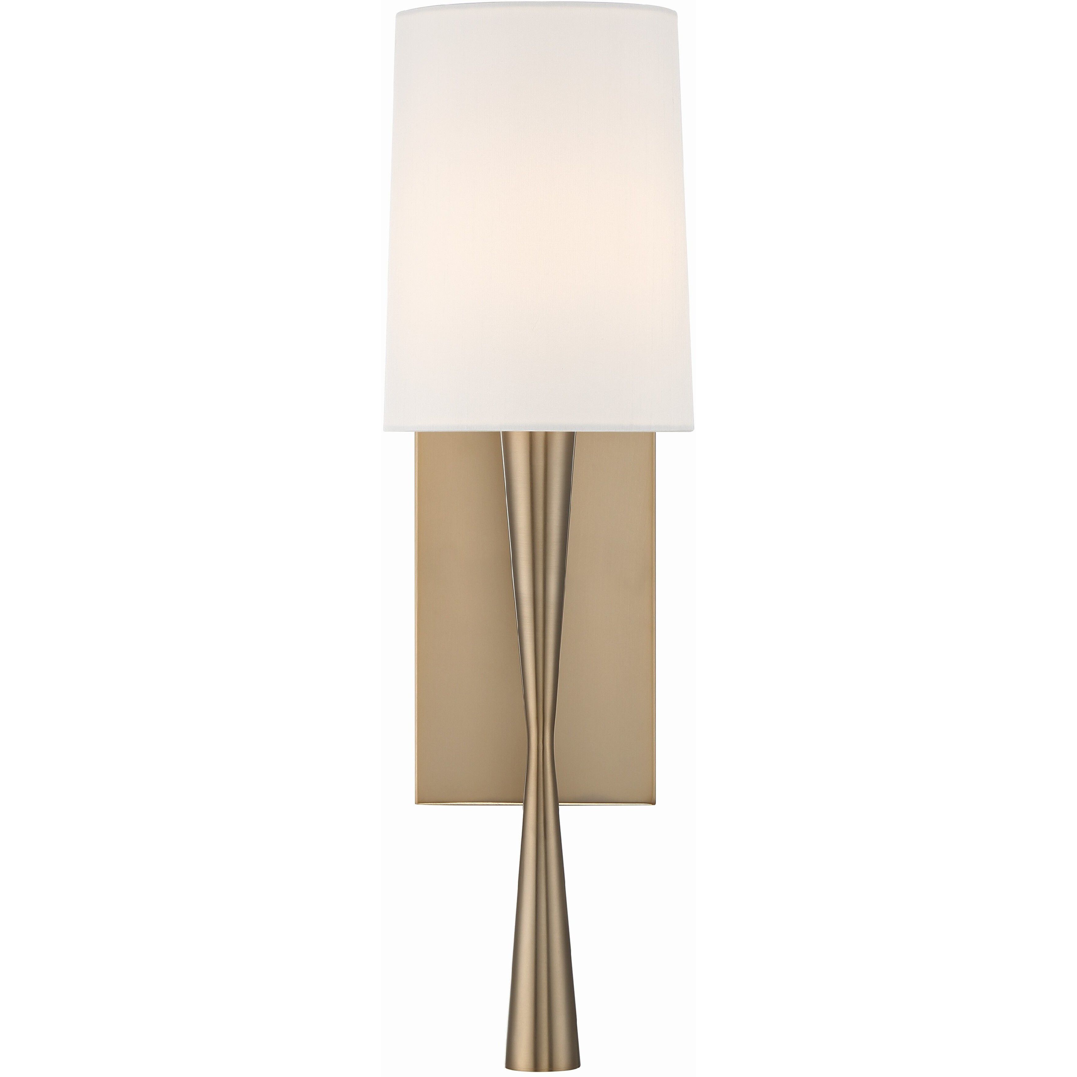 Trenton Bath Sconce Wall Light in Aged Brass