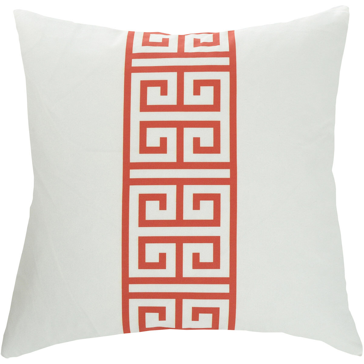 Dann Foley 24 inch White and Red Decorative Pillow