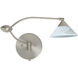 Kona 1WU 21 inch 50 watt Satin Nickel Swing Arm Sconce Wall Light