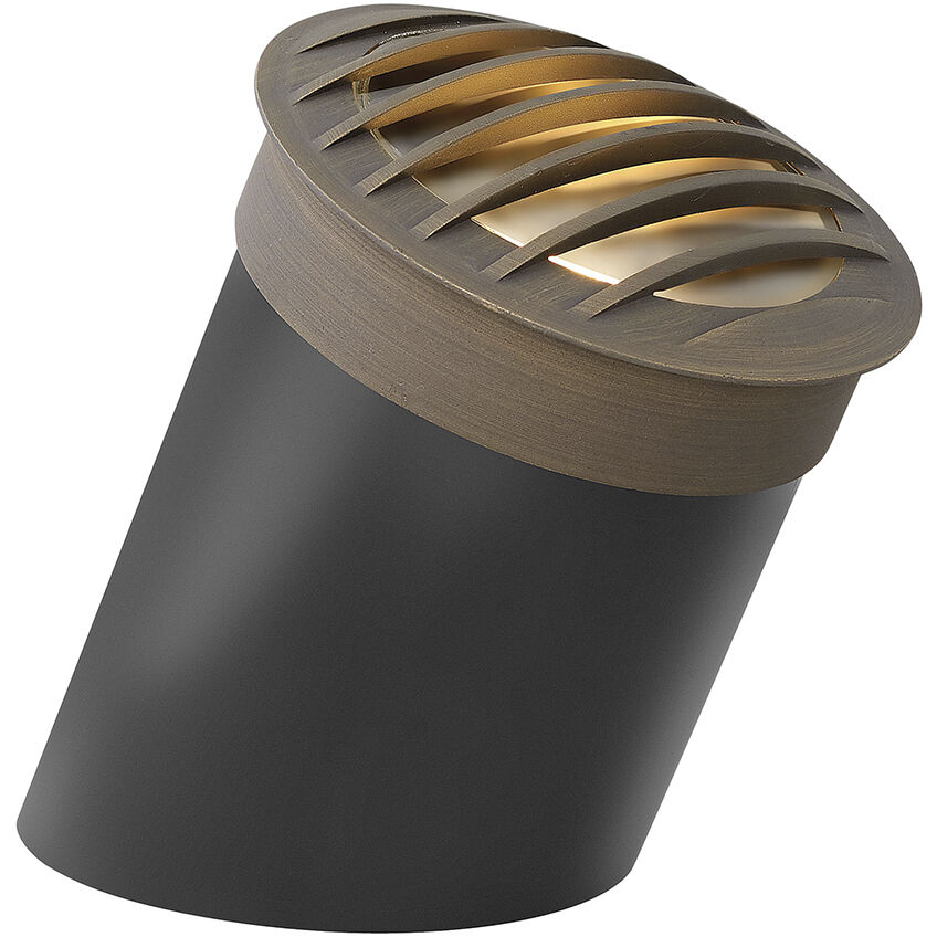 Hardy Island 12v 13.00 watt Matte Bronze Landscape Well Light in Clear, Rock Guard