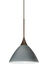 Domi LED Bronze Pendant Ceiling Light in Titan Glass