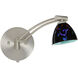 Divi 1WW 13 inch 50 watt Satin Nickel Swing Arm Sconce Wall Light
