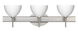 Brella 3 Light 23 inch Satin Nickel Vanity Lighting Wall Light in Halogen, White Glass