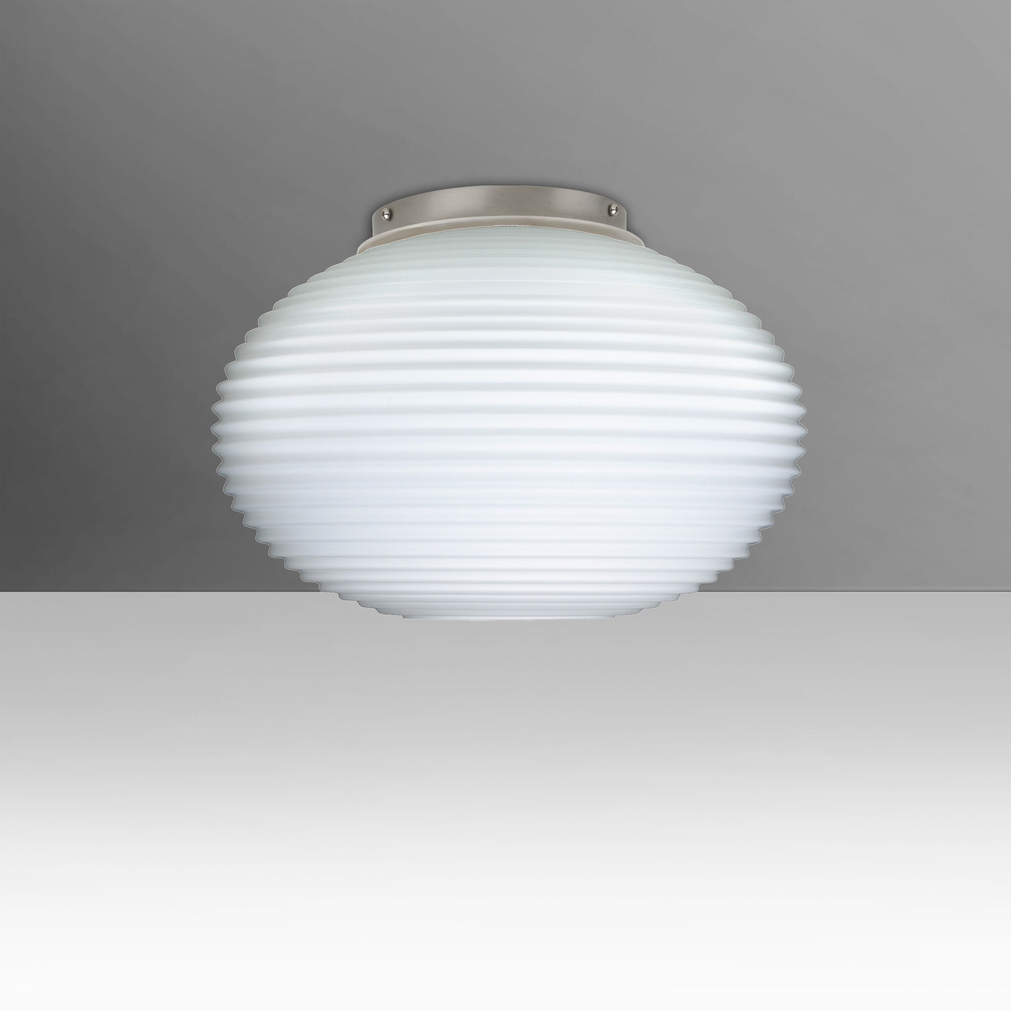Pape 10 LED 10.25 inch Satin Nickel Semi-Flush Mount Ceiling Light