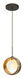 Pogo 1 Light Bronze Pendant Ceiling Light in Halogen, Gold/Inner Gold Foil Glass