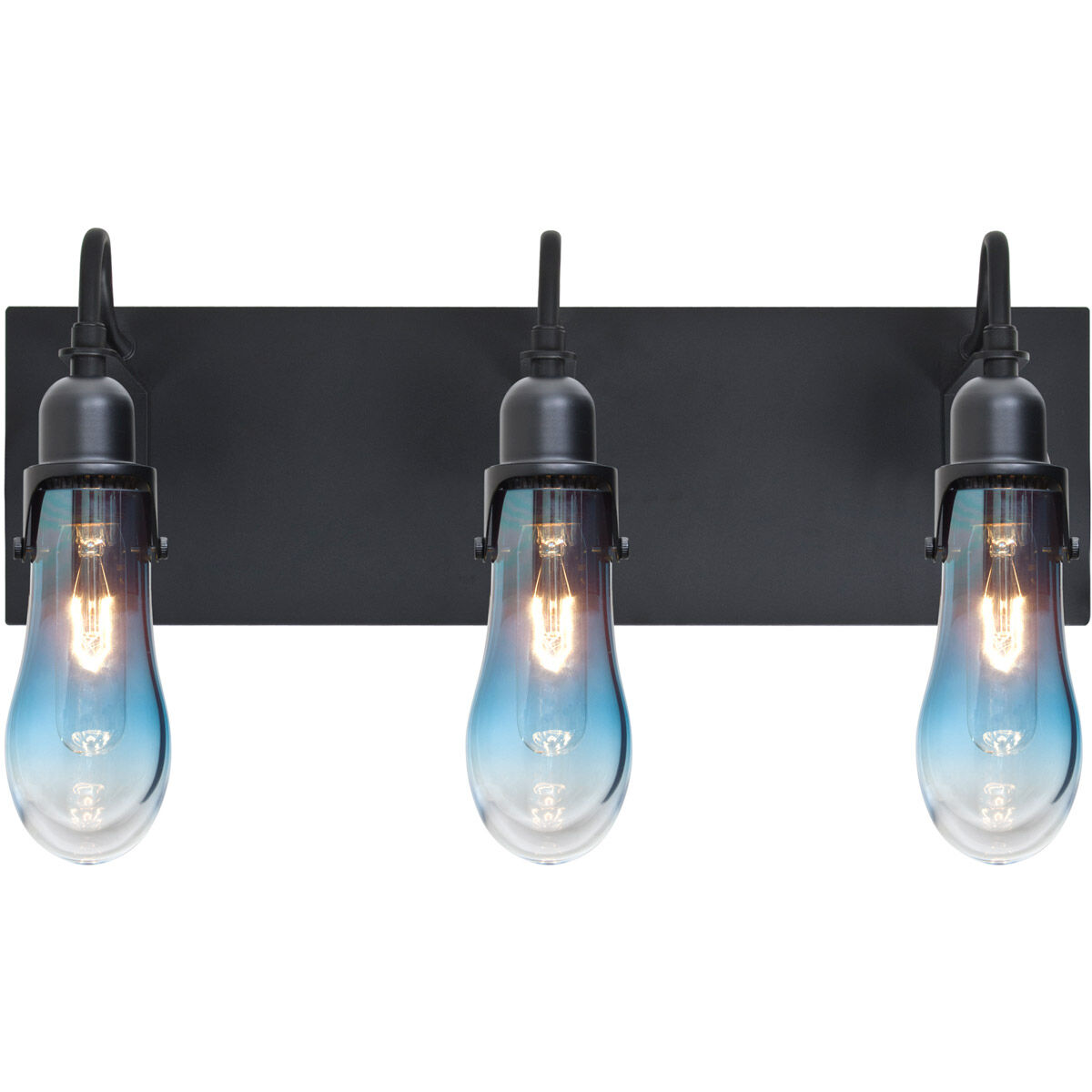 Wish 3 Light 20 inch Black Vanity Light Wall Light