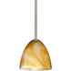 Vila LED Satin Nickel Stem Pendant Ceiling Light