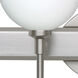 Palla LED 15 inch Satin Nickel Vanity Wall Light in Opal Matte Glass