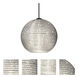 Kristall 6 LED Black Cord Pendant Ceiling Light