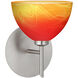 Brella 1 Light 6 inch Satin Nickel Mini Sconce Wall Light in Halogen, Solare Glass