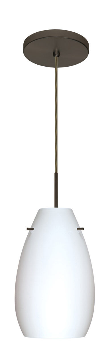 Pera 9 LED Bronze Pendant Ceiling Light in Opal Matte Glass