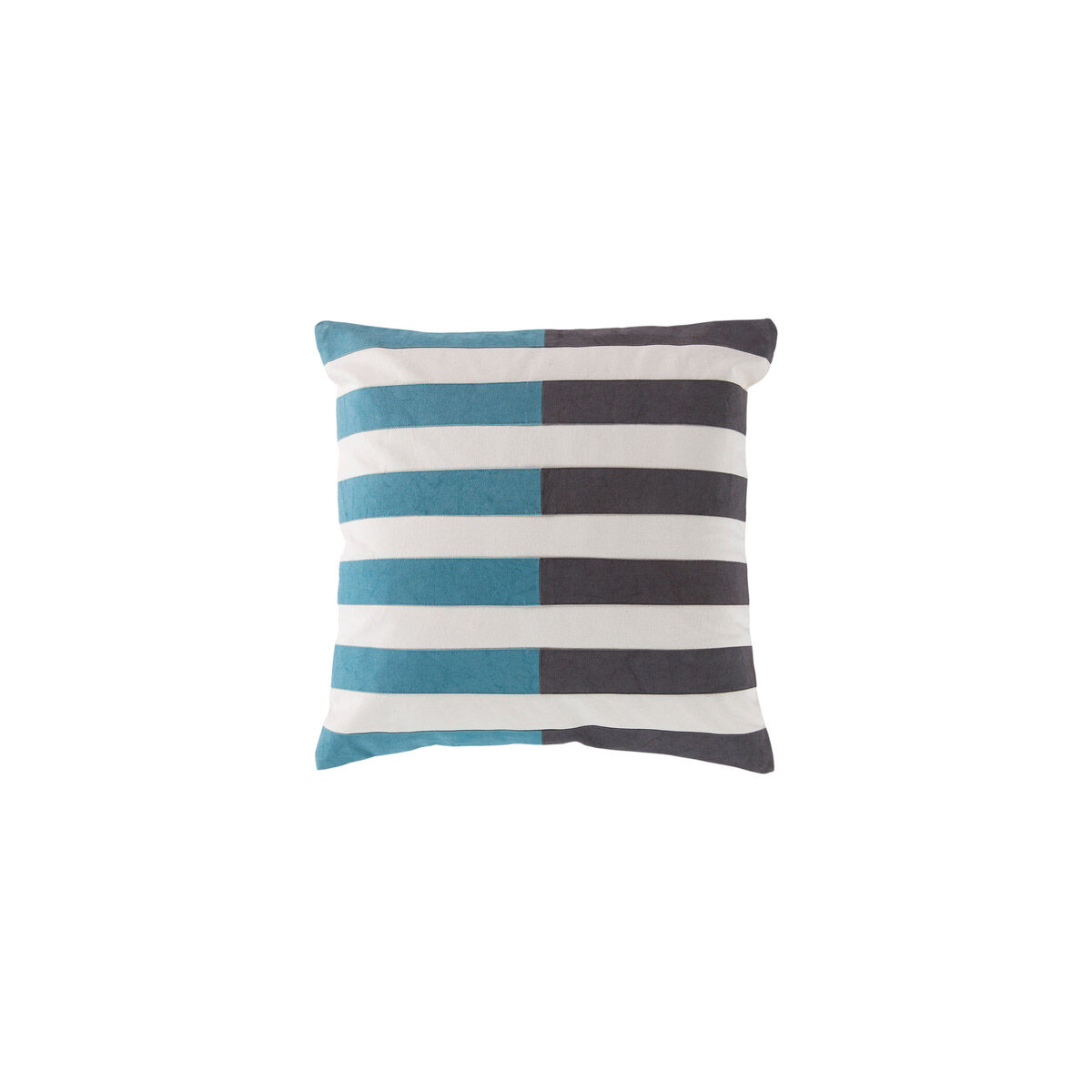 Oxford 20 X 20 inch Black and Aqua Throw Pillow