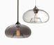 Bana 1 Light Bronze Pendant Ceiling Light in Clear Glass