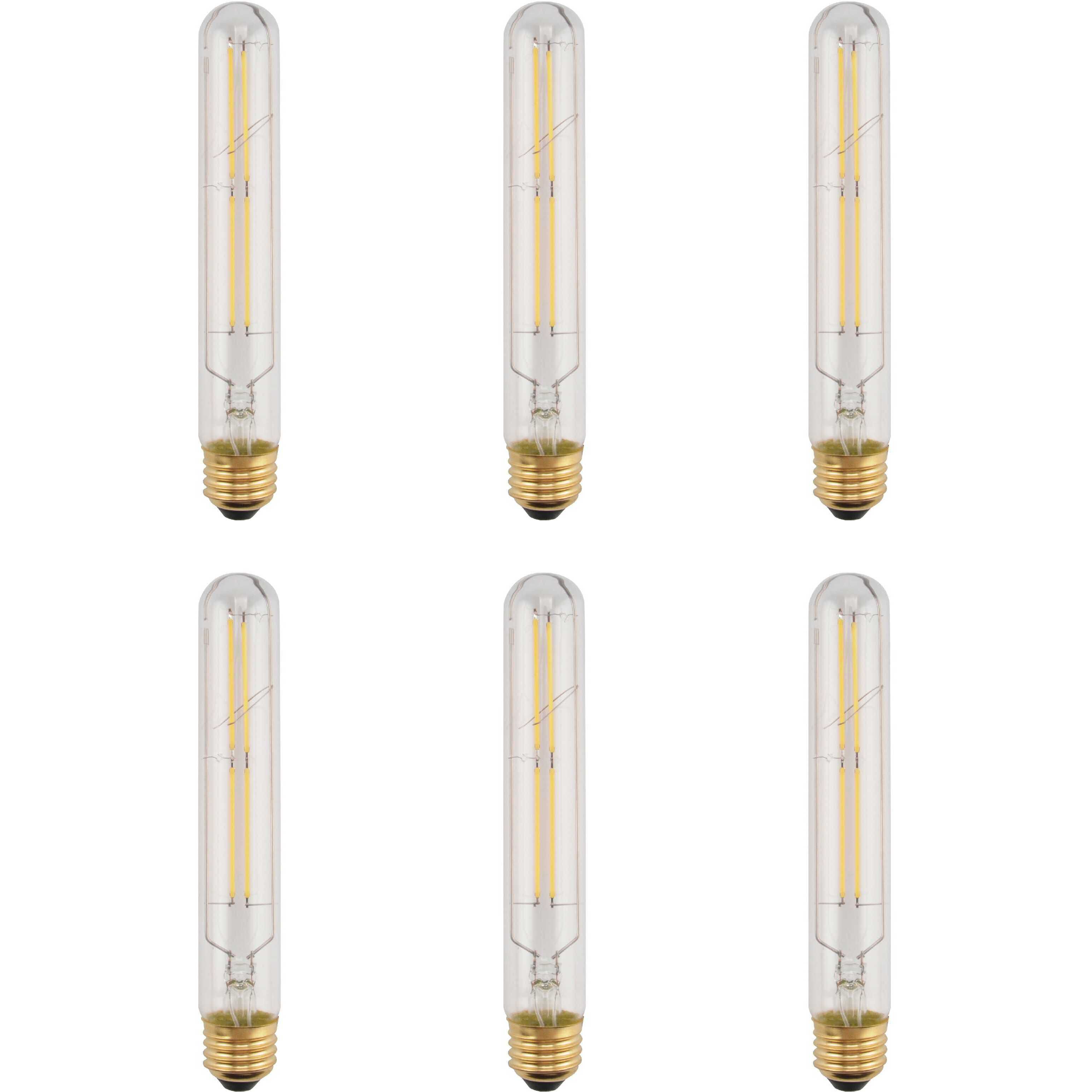 Anthony T10 E26 8 watt 120 3000K LED Light Bulb, Pack of 6