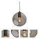Maestro 1 Light Bronze Pendant Ceiling Light in Smoke Glass