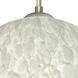 Coco 12 1 Light Satin Nickel Cord Pendant Ceiling Light in Incandescent, Carrera Glass
