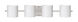 Pogo 4 Light 30 inch Satin Nickel Vanity Lighting Wall Light in Halogen, Opal Glossy Glass