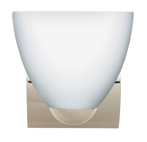 Sasha II LED 6 inch Chrome Mini Sconce Wall Light in Opal Matte Glass