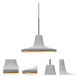 Modus LED Bronze Cord Pendant Ceiling Light in Natural Concrete