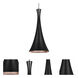 Rondo LED Black Cord Pendant Ceiling Light
