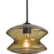 Zen 1 Light Black Cord Pendant Ceiling Light