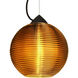Kristall 8 LED Black Cord Pendant Ceiling Light
