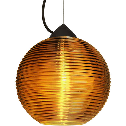 Kristall 8 LED Black Cord Pendant Ceiling Light