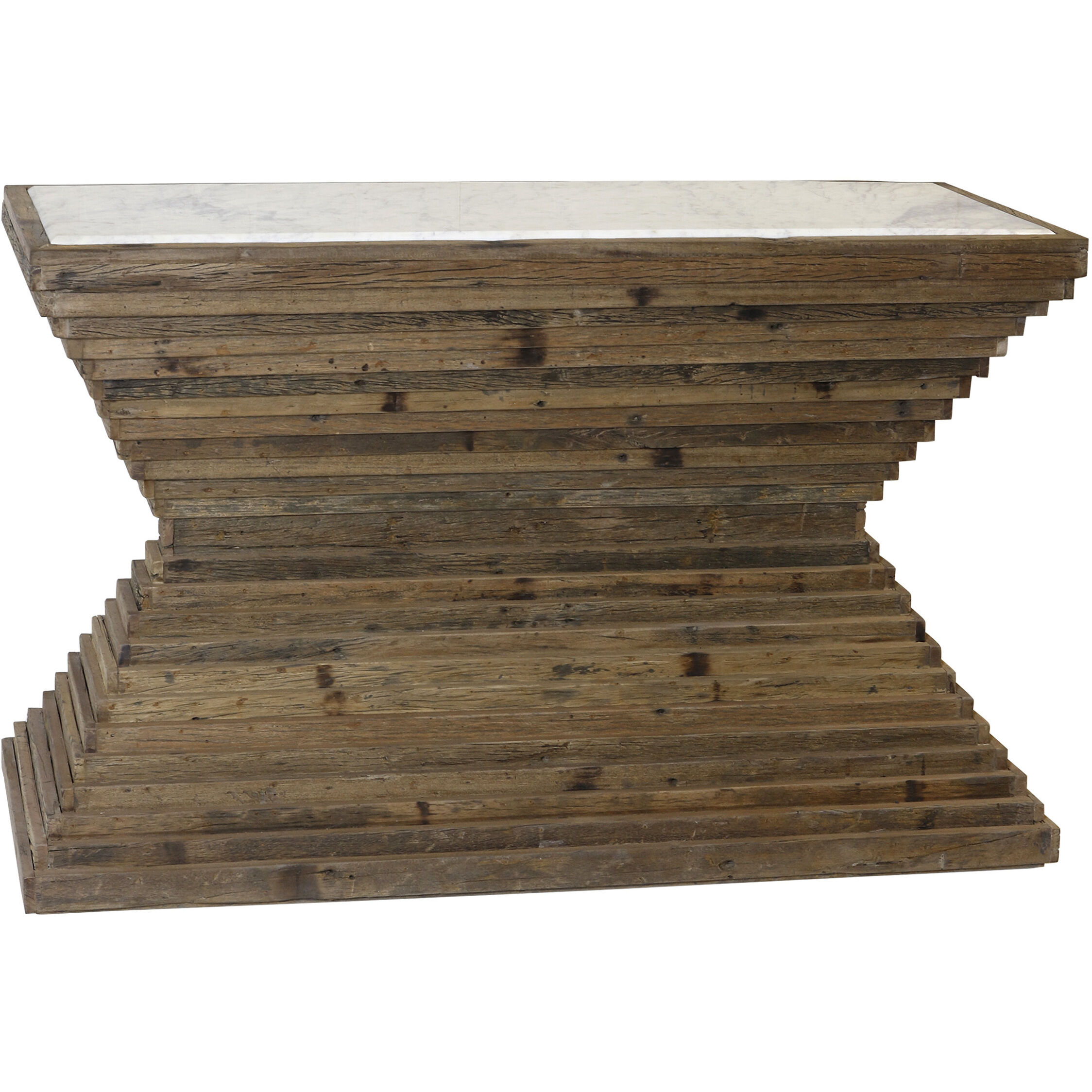 Summit Wood 54 inch Natural Brown and White Console