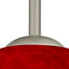 Bolla 1 Light Satin Nickel Stem Pendant Ceiling Light