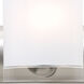 Celtic 3 Light 22 inch Satin Nickel Vanity Wall Light in Opal Glossy/Clear Glass, Incandescent
