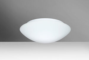 Nova 13 2 Light 13 inch Flush Mount Ceiling Light in Incandescent, White Glass