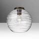 Wave 10 1 Light 10 inch Bronze Semi-Flush Mount Ceiling Light