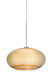 Brio 1 Light Satin Nickel Pendant Ceiling Light in Gold Foil Glass, Halogen