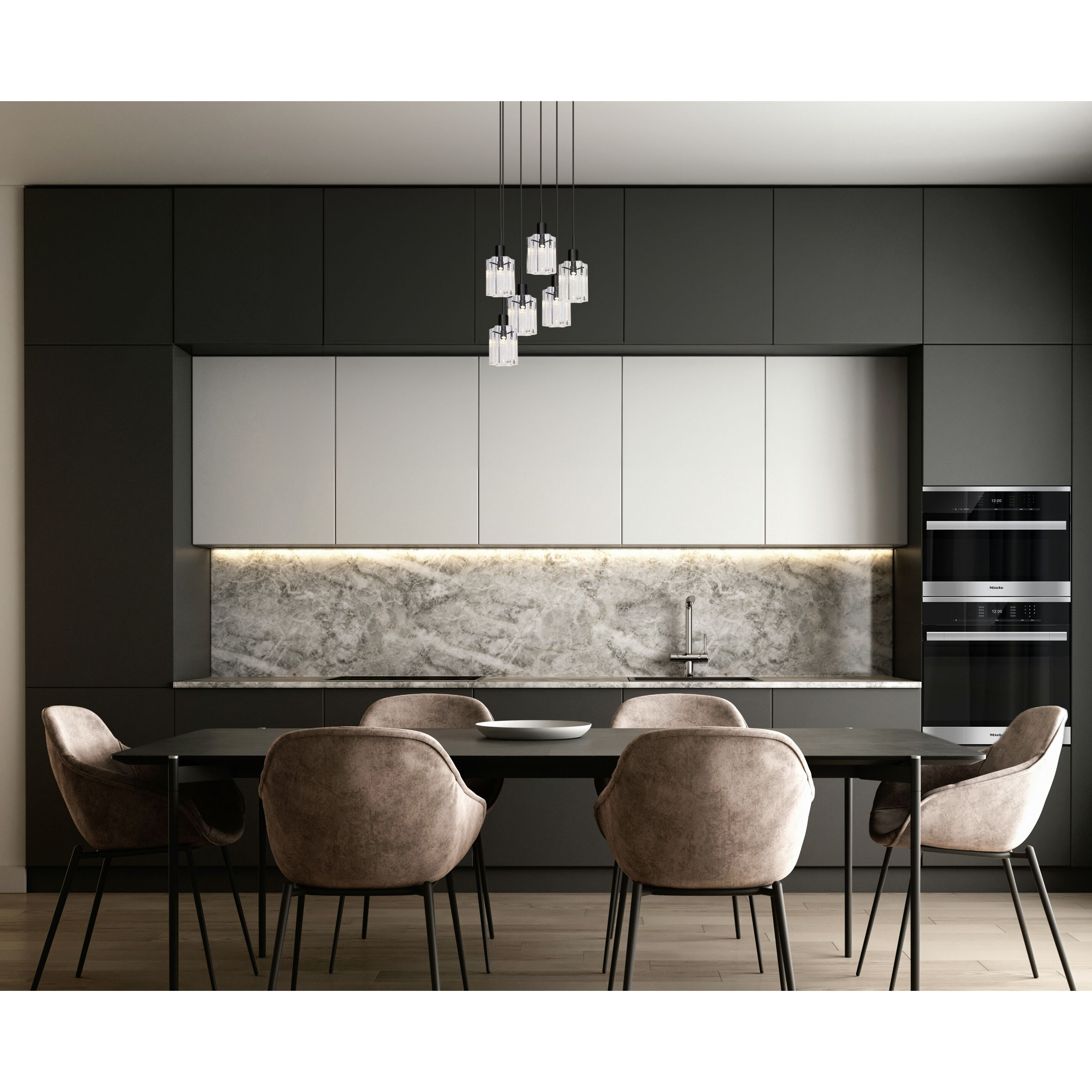 Ice 4 LED Black Pendant Ceiling Light