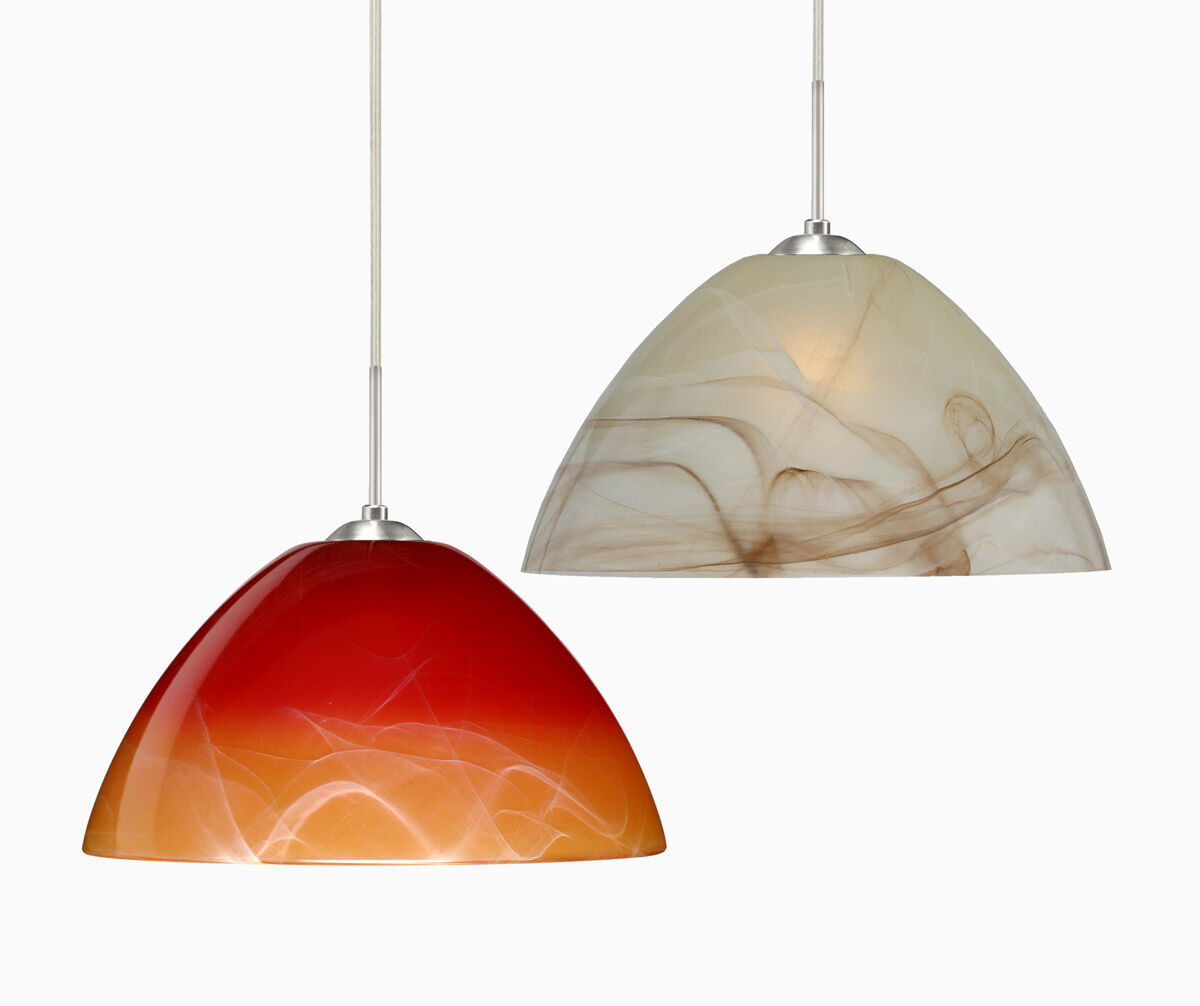 Tessa 1 Light Bronze Pendant Ceiling Light in White Glass, Incandescent