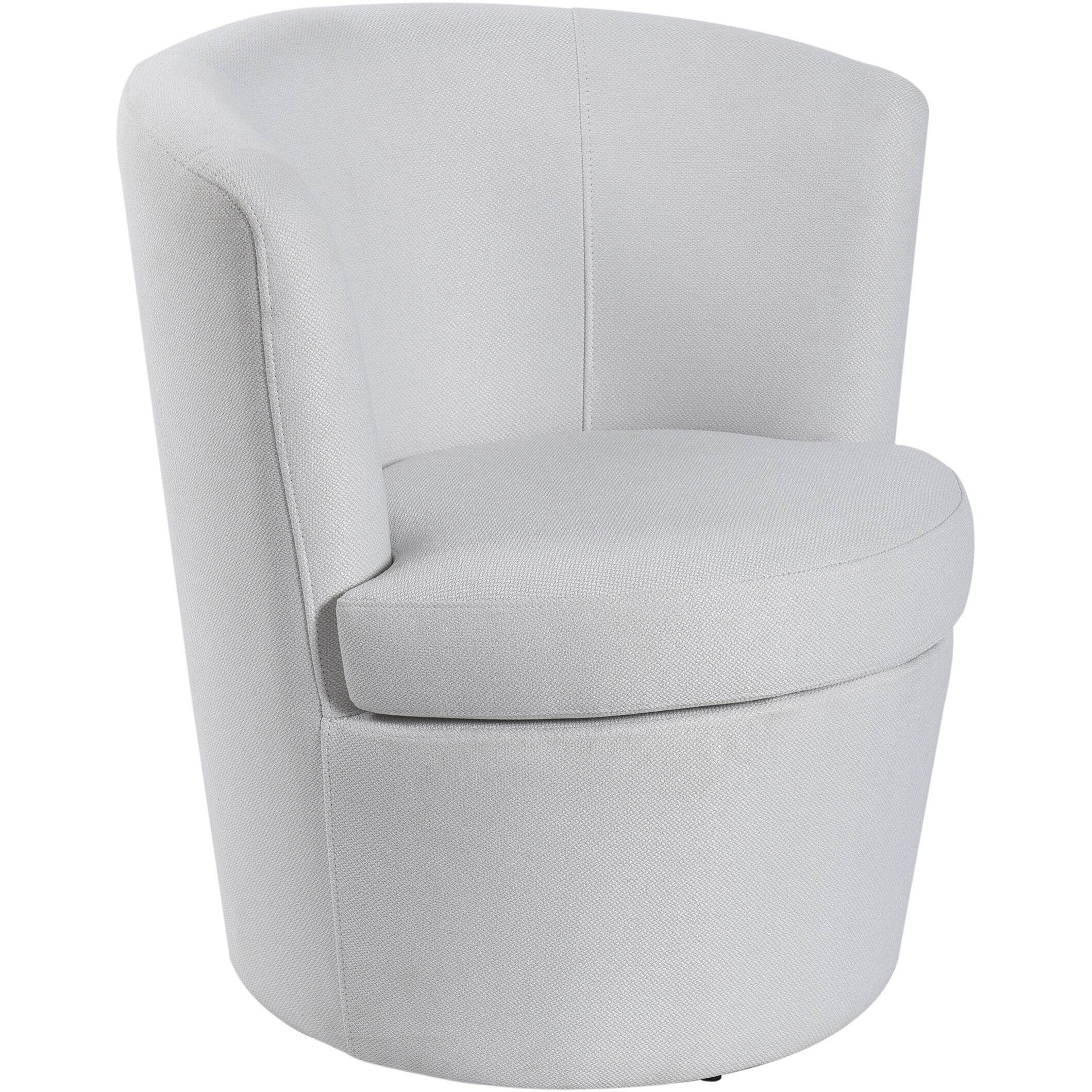 Cameron White Boucle and Black Chair