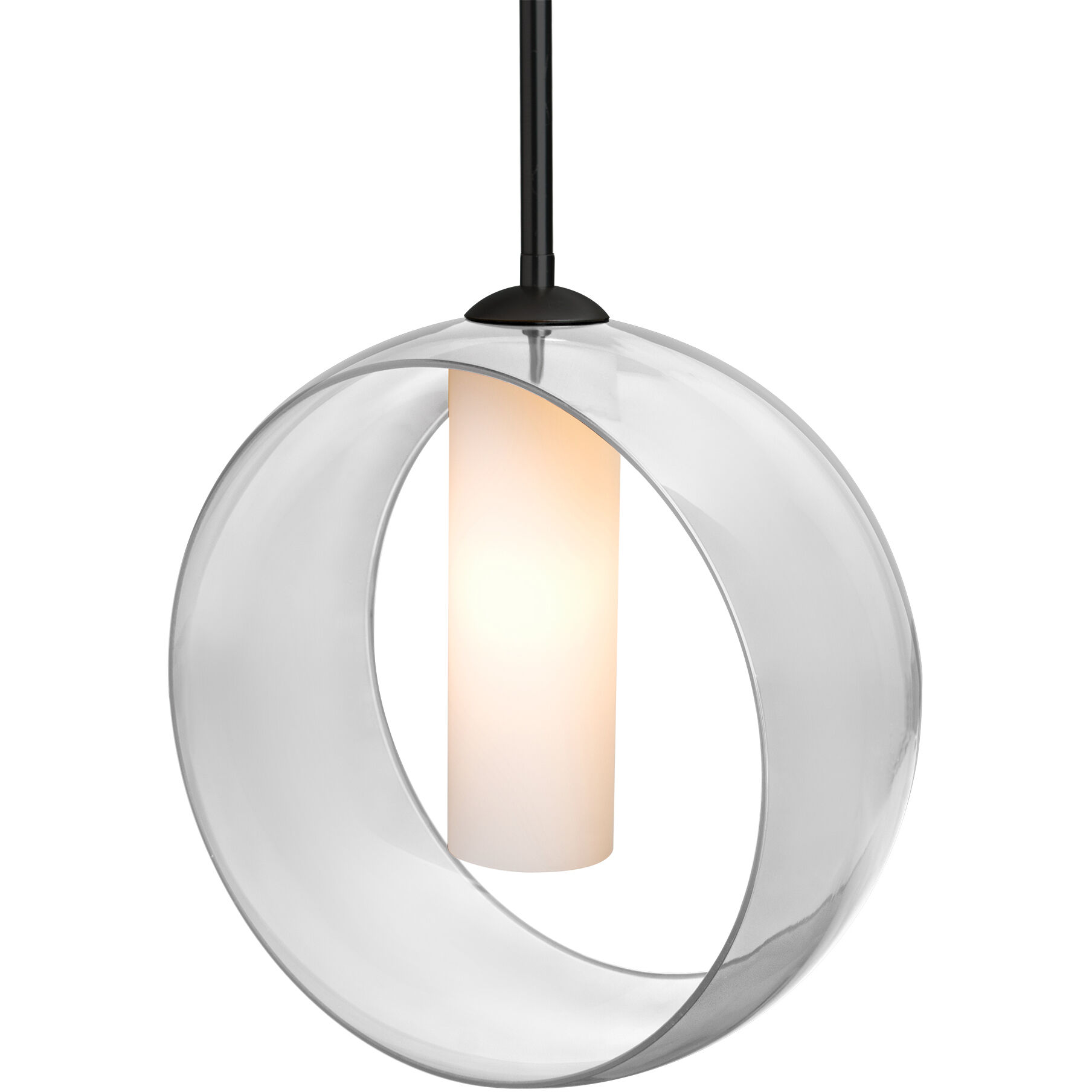 Plato 1 Light Black Stem Pendant Ceiling Light