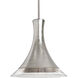 Rio 1 Light Satin Nickel Pendant Ceiling Light