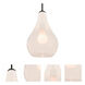 Leon 1 Light Black Cord Pendant Ceiling Light