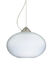 Pape 1 Light Satin Nickel Pendant Ceiling Light in Opal Ribbed Glass, Incandescent