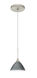 Domi 1 Light Satin Nickel Pendant Ceiling Light in Titan Glass, Halogen